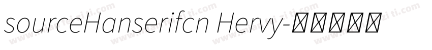sourceHanserifcn Hervy字体转换
